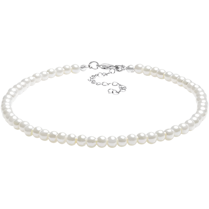 Handcrafted multilayer white pearl choker with elegant beading - perfect for resort weddings and vintage theme nights