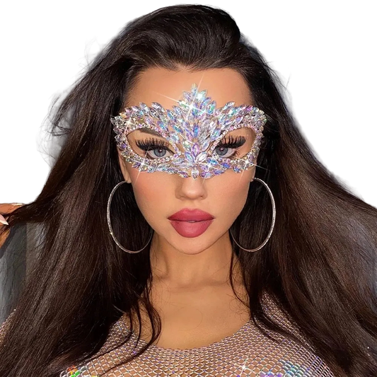 Women’s Rhinestone Masquerade Mask | Crystal Festival Face Mask