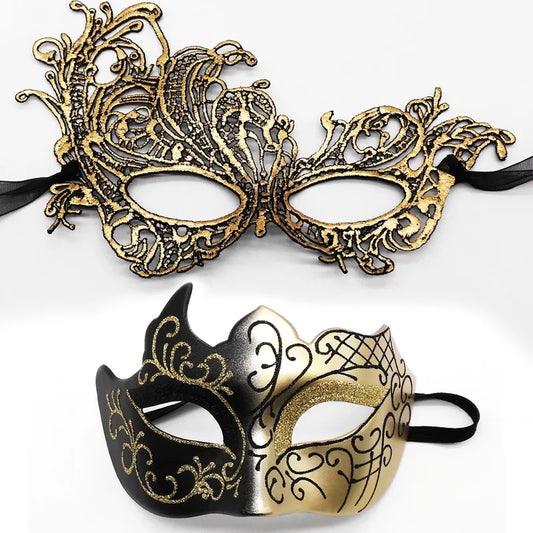 2Pcs Couple Sexy Masquerade Masks