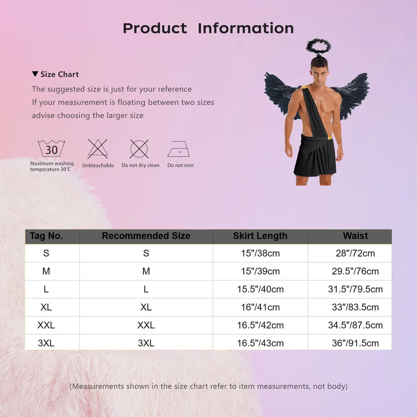 Men's Angel Costume Set | Theme Party & Resort Cosplay Outfit