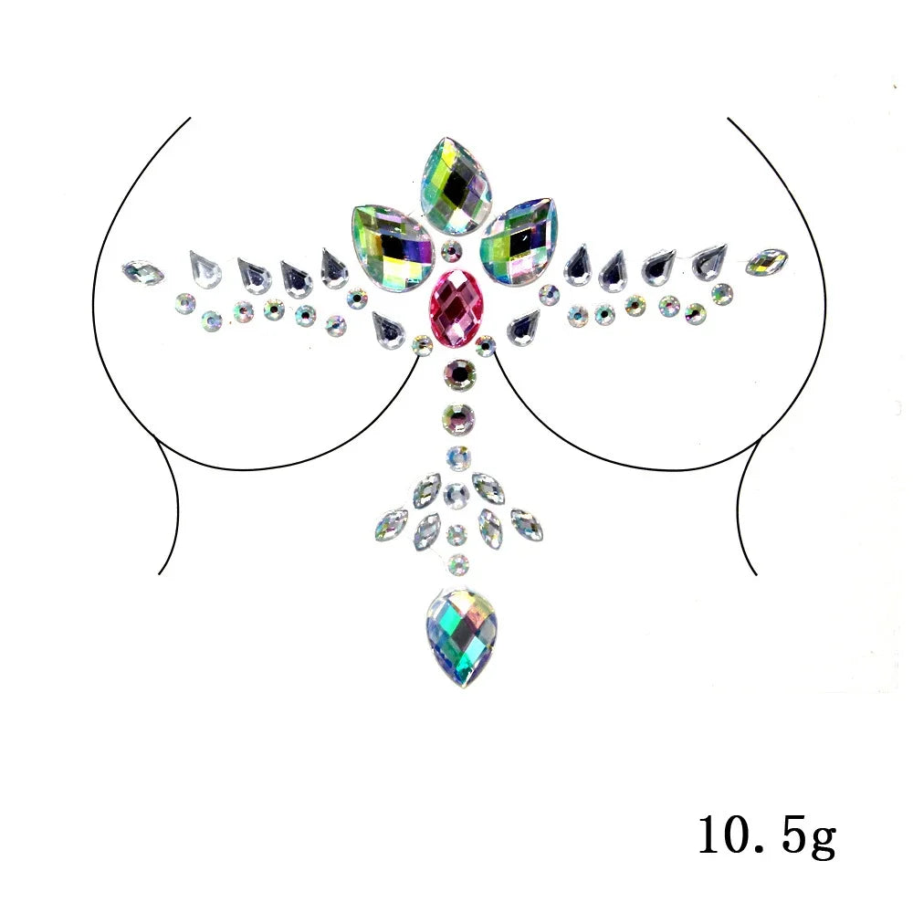 Rhinestone Face & Body Jewels – Crystal Stickers & 3D Tattoos