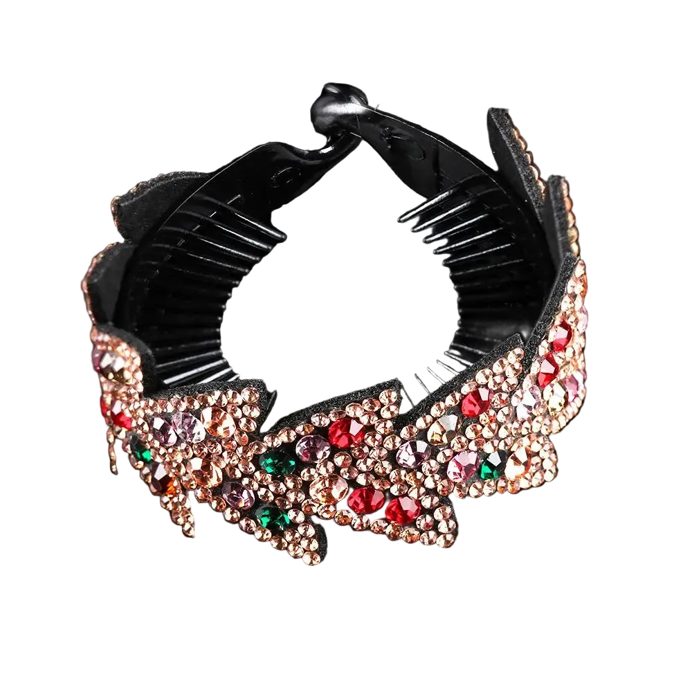 Women’s Rhinestone Hair Claw Clip | Crystal Bun & Updo Hair Accessory