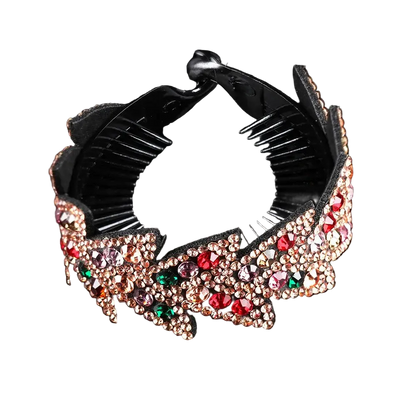 Women’s Rhinestone Hair Claw Clip | Crystal Bun & Updo Hair Accessory