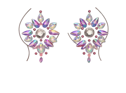 Decorative earrings with gemstone-like stones 