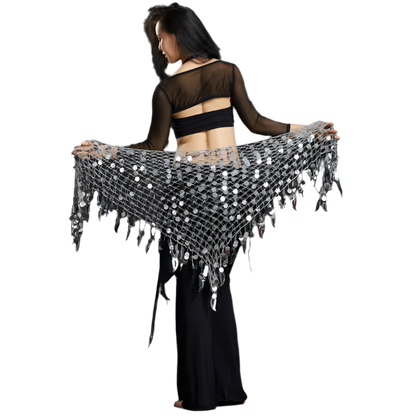 Belly Dance Sequins Hip Scarf | Sparkling Women's Dancewear