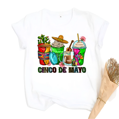 Cinco De Mayo Mexican Women Drinking T-Shirt Funny