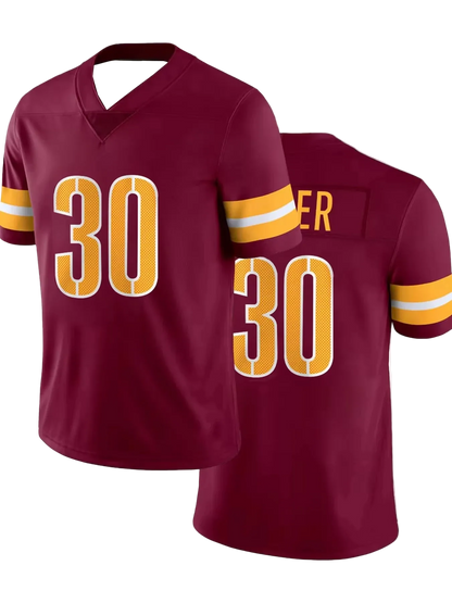 Maroon sports jersey with number 30 and name 'ER' on a white background