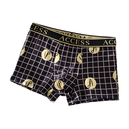 5pcs Black Gold Men's Boxers | Stylish & Comfortable Underwear Set