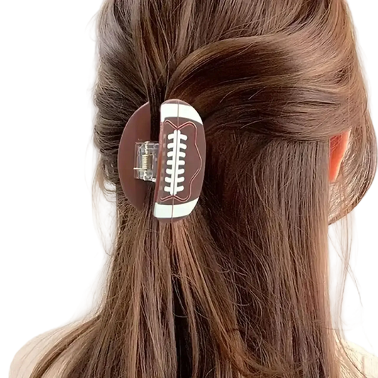 Football Hair Claw Clip | Game Day Sports Hair Accessory