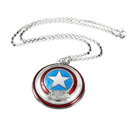 Captain America shield pendant necklace for resort superhero theme nights

