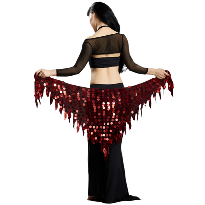 Belly Dance Sequins Hip Scarf | Sparkling Women's Dancewear