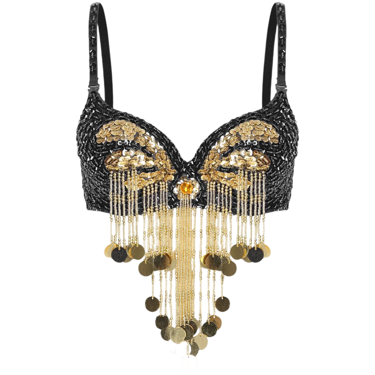 Plastic Beaded Tassels Belly Dance Top