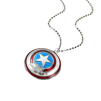 Captain America shield pendant necklace for resort superhero theme nights

