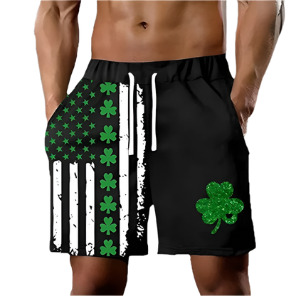 Shamrock Element St. Patrick’s  Day Green Beach Shorts