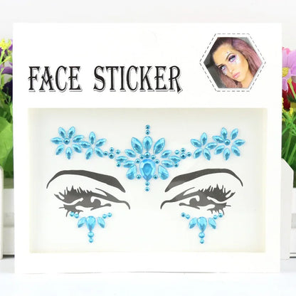Women’s Rhinestone Face Gems | Crystal Festival Makeup Stickers