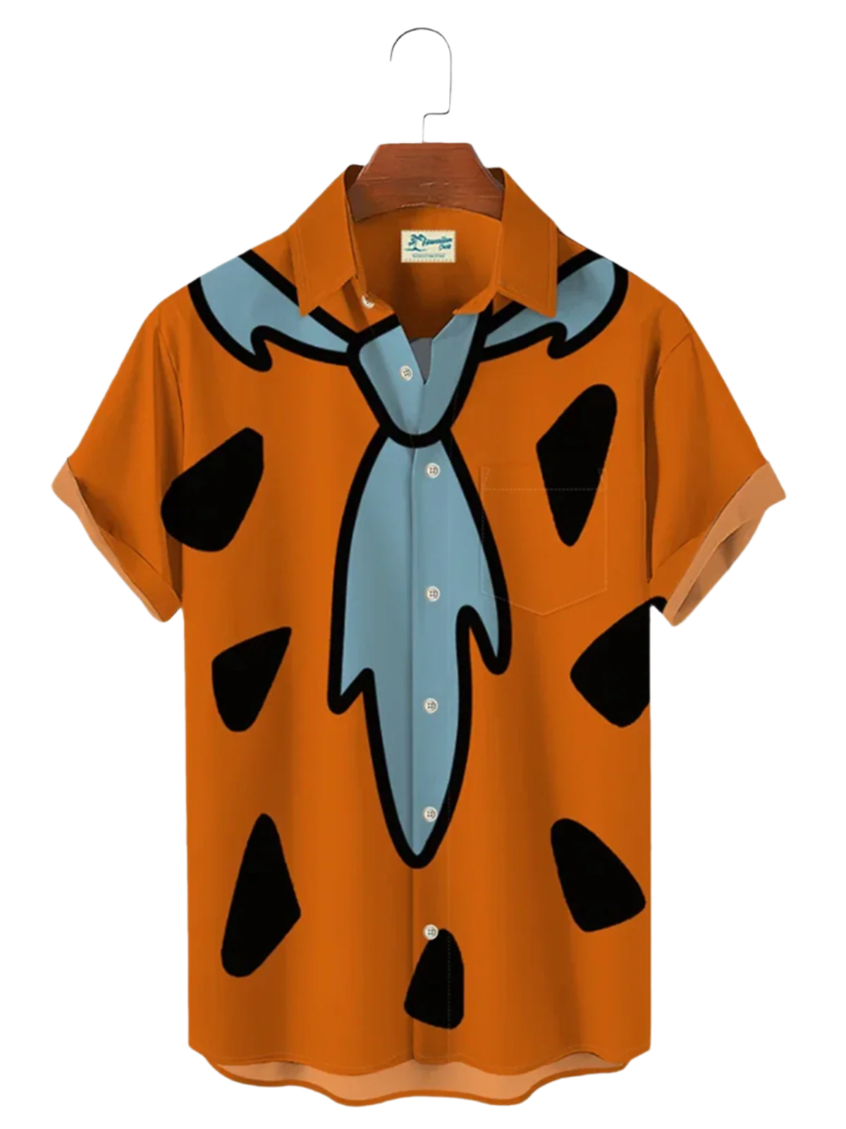 Hawaiian spotted print lapel shirt in large sizes with comfortable design for tropical resort fashion