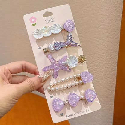 Mermaid Hair Clip Set | Shell & Starfish Hair Accessories