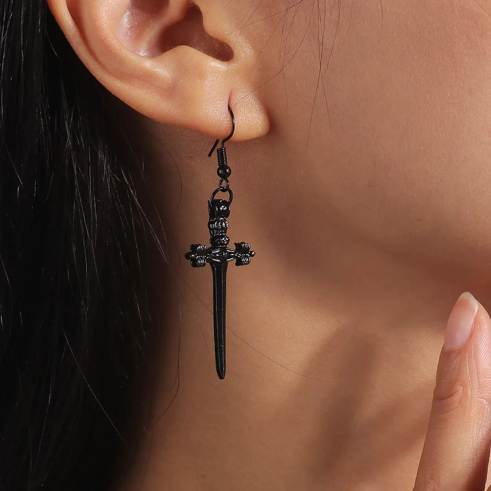 Women’s Sword Drop Earrings | Viking Warrior Dagger Earrings