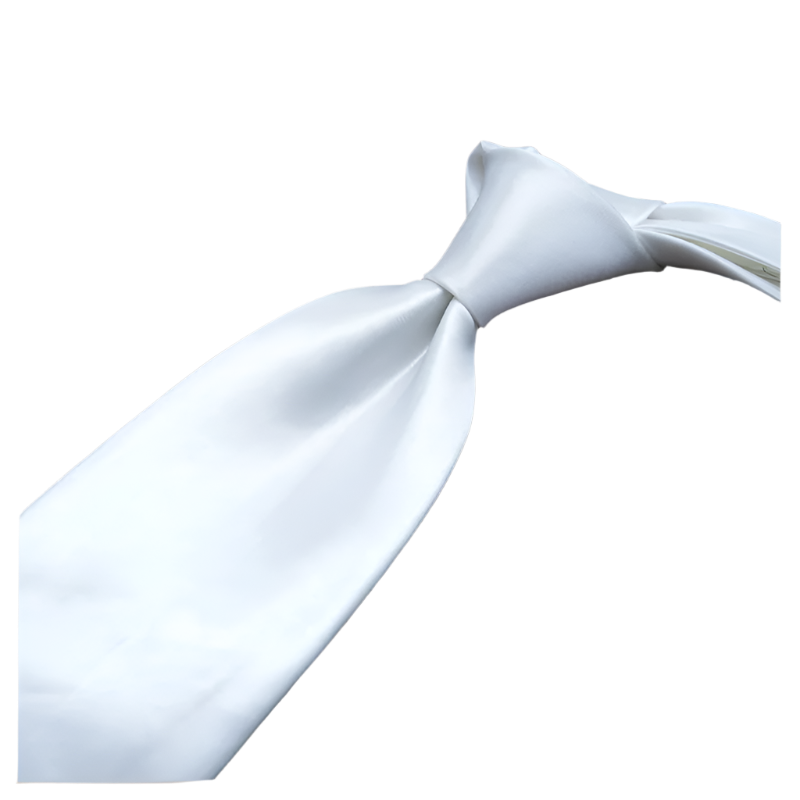 Classic white necktie - perfect for resort formal wear and Gatsby theme nights