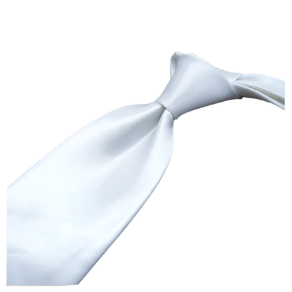 Classic white necktie - perfect for resort formal wear and Gatsby theme nights