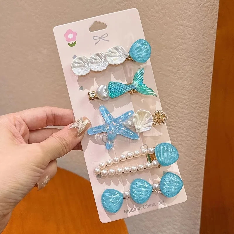 Mermaid Hair Clip Set | Shell & Starfish Hair Accessories