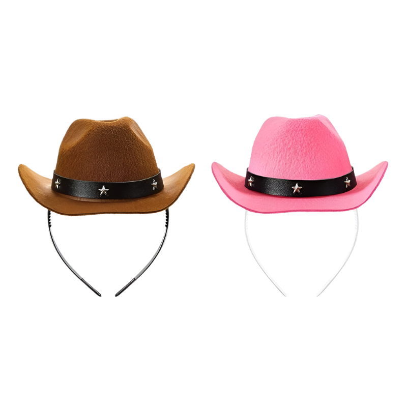 Mini Cowboy Hat Headband | Western Style Cowgirl Accessory