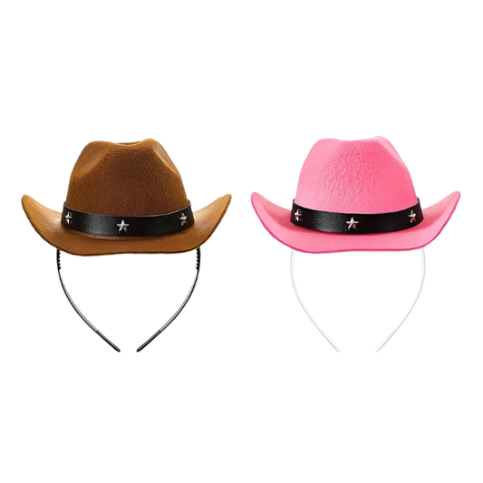 Mini Cowboy Hat Headband | Western Style Cowgirl Accessory