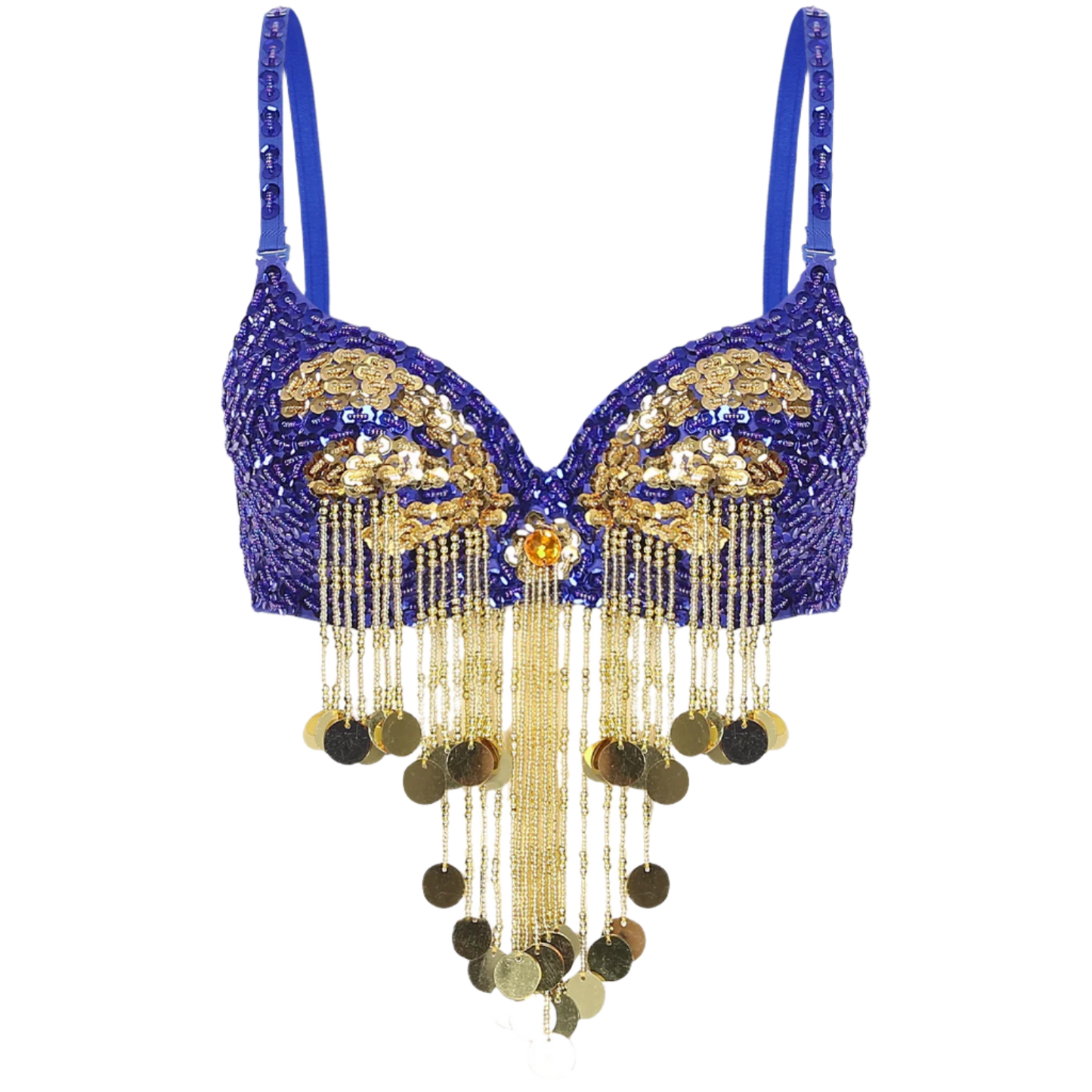 Plastic Beaded Tassels Belly Dance Top