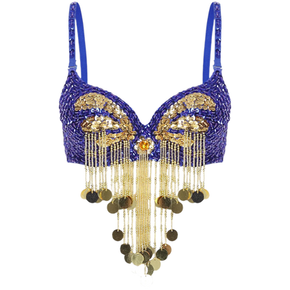 Plastic Beaded Tassels Belly Dance Top