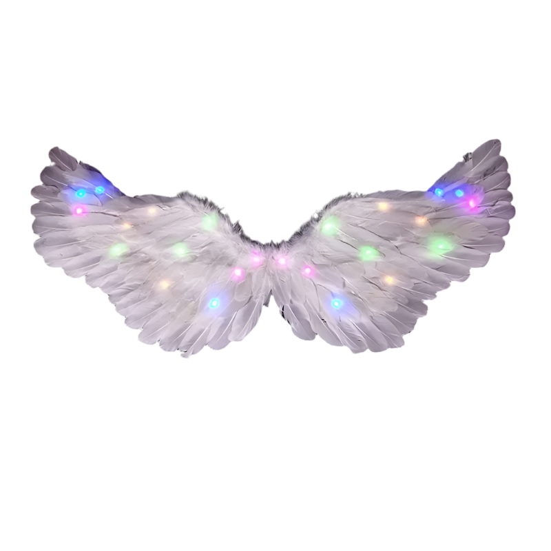 LED Glow Angel Feather Wings | Light Up Halo Cosplay Props