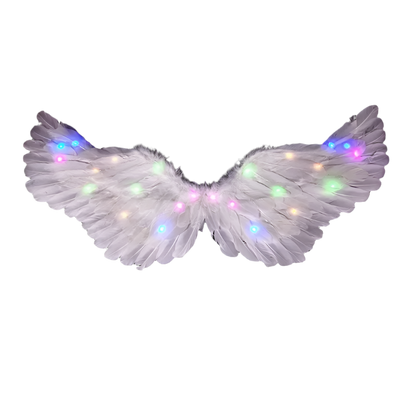 LED Glow Angel Feather Wings | Light Up Halo Cosplay Props