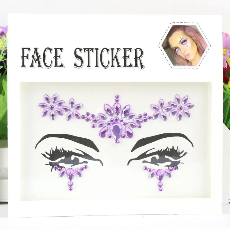 Women’s Rhinestone Face Gems | Crystal Festival Makeup Stickers