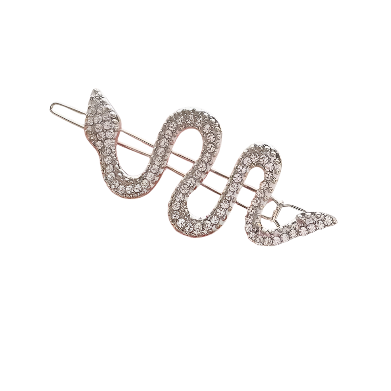 Luxurious snake-shaped metal hairpin with sparkling rhinestone details, designed for seductive evening styling Great! I've noticed this snake rhinestone hairpin complements your existing snake-themed collection, particularly your snake arm cuff and snake pattern sandals. Let me suggest some SEO optimization strategies to maximize its visibility:

