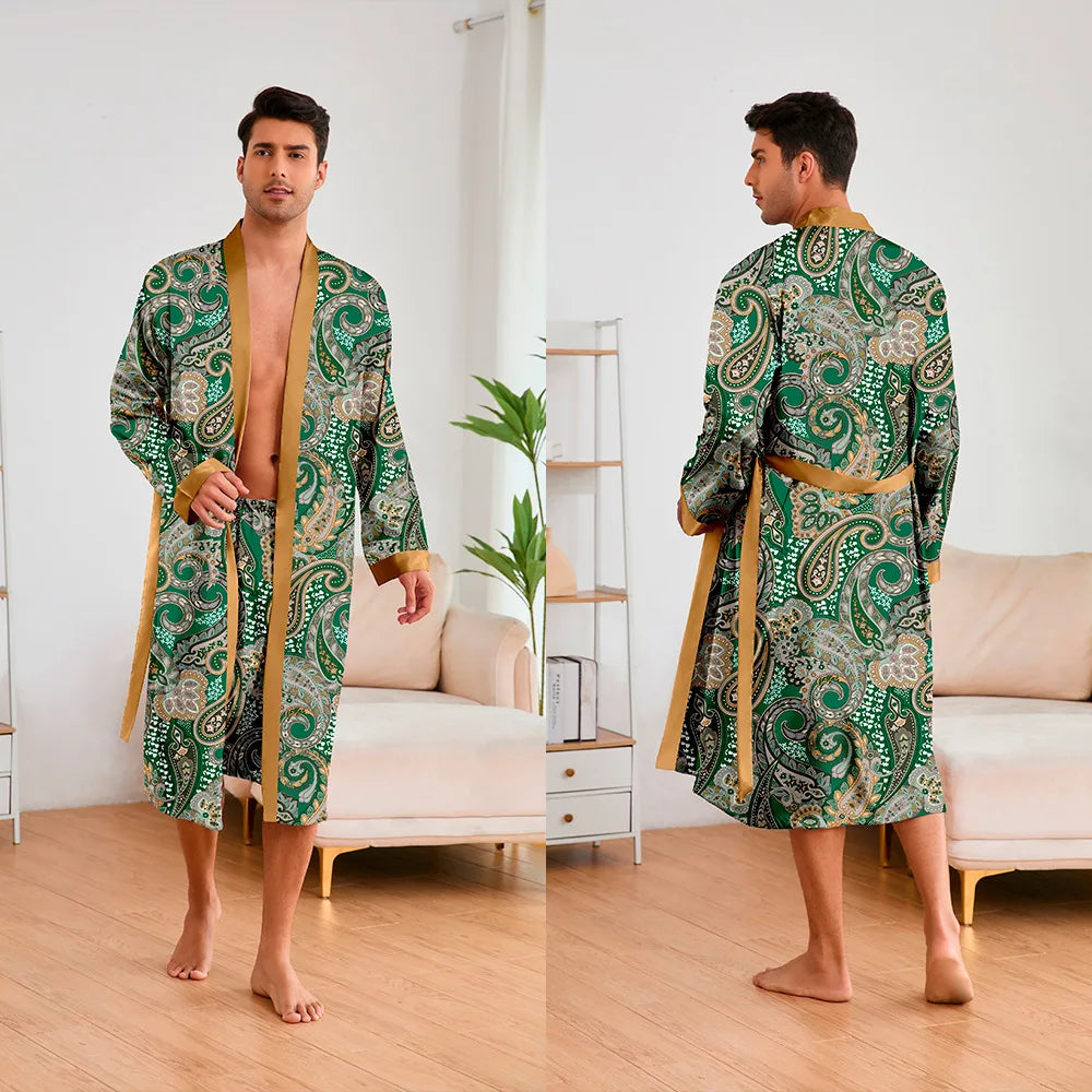 Satin Kimono Sexy Sleepwear Bathrobe