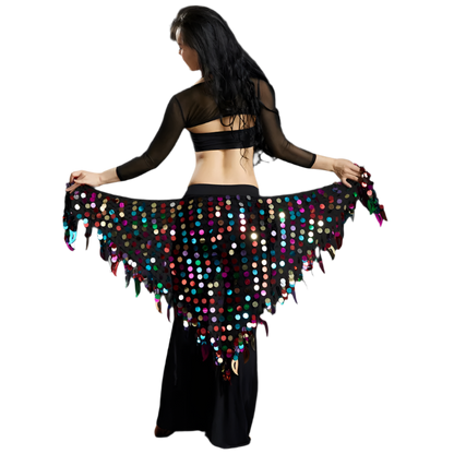 Belly Dance Sequins Hip Scarf | Sparkling Women's Dancewear