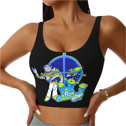 Toy Story Aliens Cartoon Sports Bra Women's