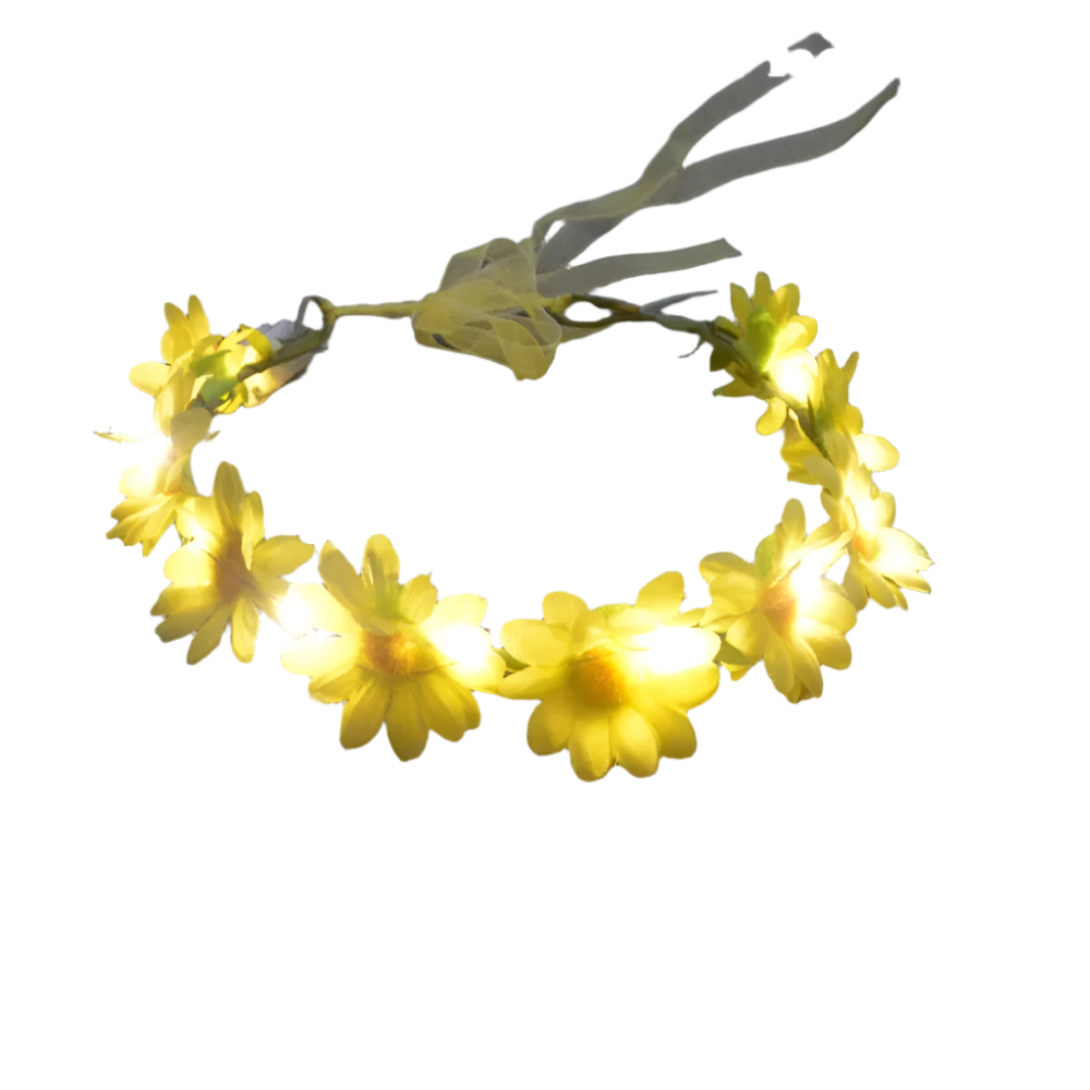 Glow Garland Light Up Headband | Wreath for Vibrant Glow Parties