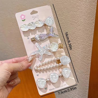 Mermaid Hair Clip Set | Shell & Starfish Hair Accessories