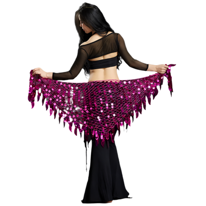 Belly Dance Sequins Hip Scarf | Sparkling Women's Dancewear