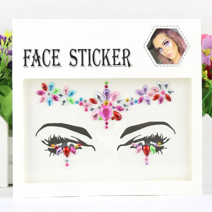 Women’s Rhinestone Face Gems | Crystal Festival Makeup Stickers