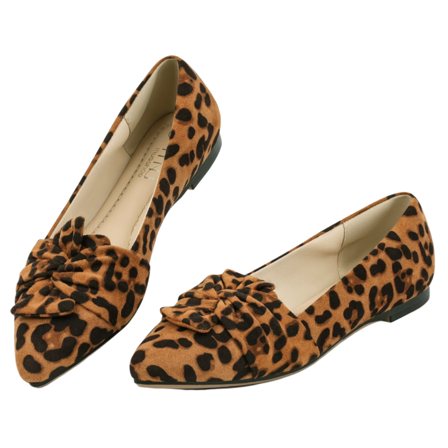 Leopard Print Butterfly Bow Flats | Pointed Toe Loafers | Resort Walking Shoes