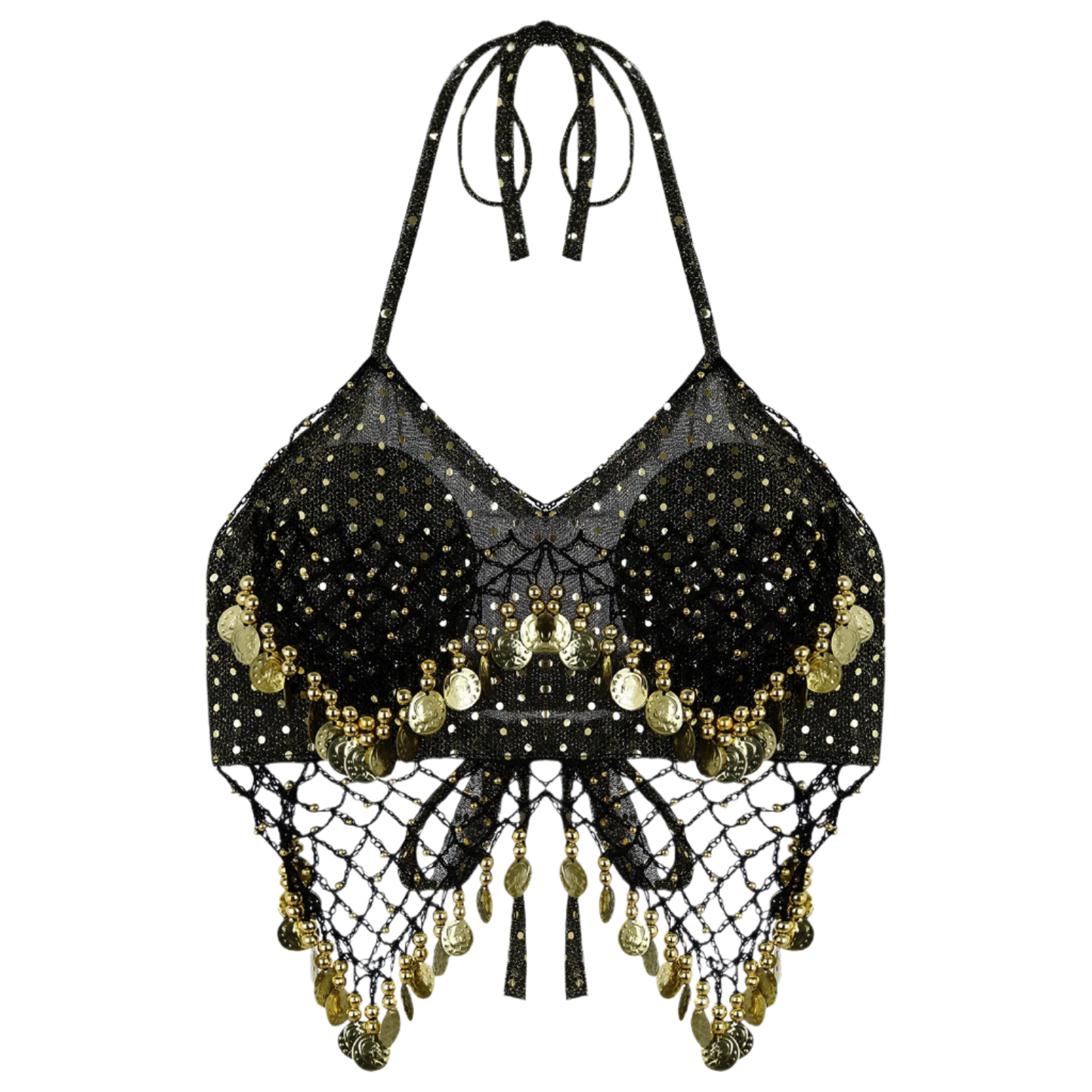 Sexy Women Beaded Sequins Belly Dance Bra