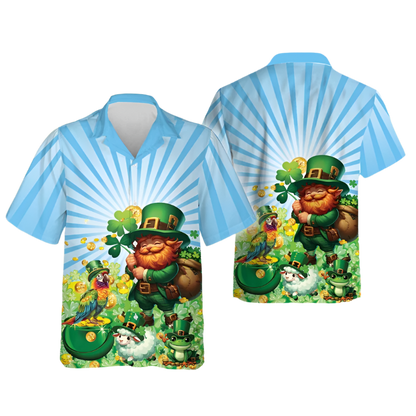 Shamrock Element St. Patrick's Day Pattern Men's Shirts