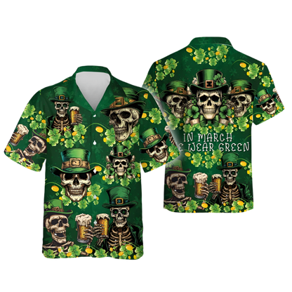 Shamrock Element St. Patrick's Day Pattern Men's Shirts