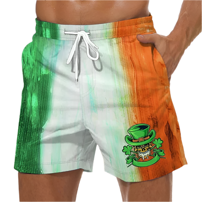 Shamrock Element St. Patrick’s  Day Green Beach Shorts