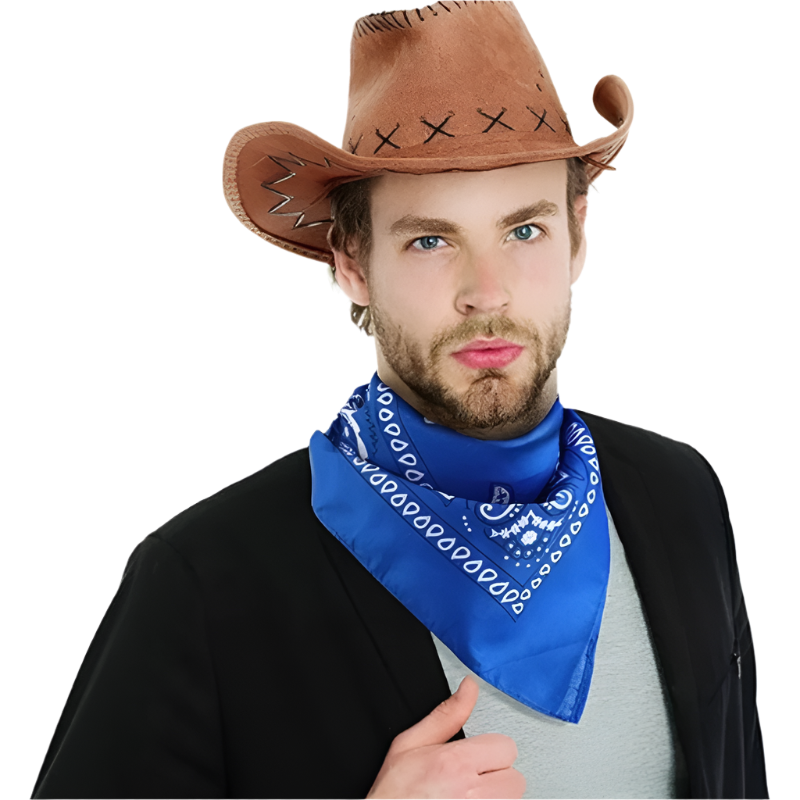 Classical Cowboy Hat Bandana Set | Timeless Western Style