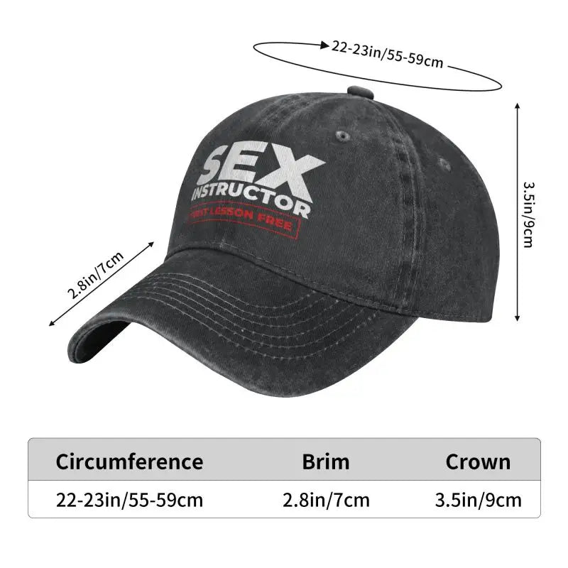 Sex Instructor Baseball Cap Adult Adjustable