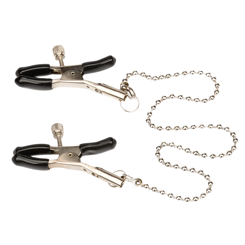 BDSM Bondage Choker Collar | Nipple Clamp Breast Clip Chain Set