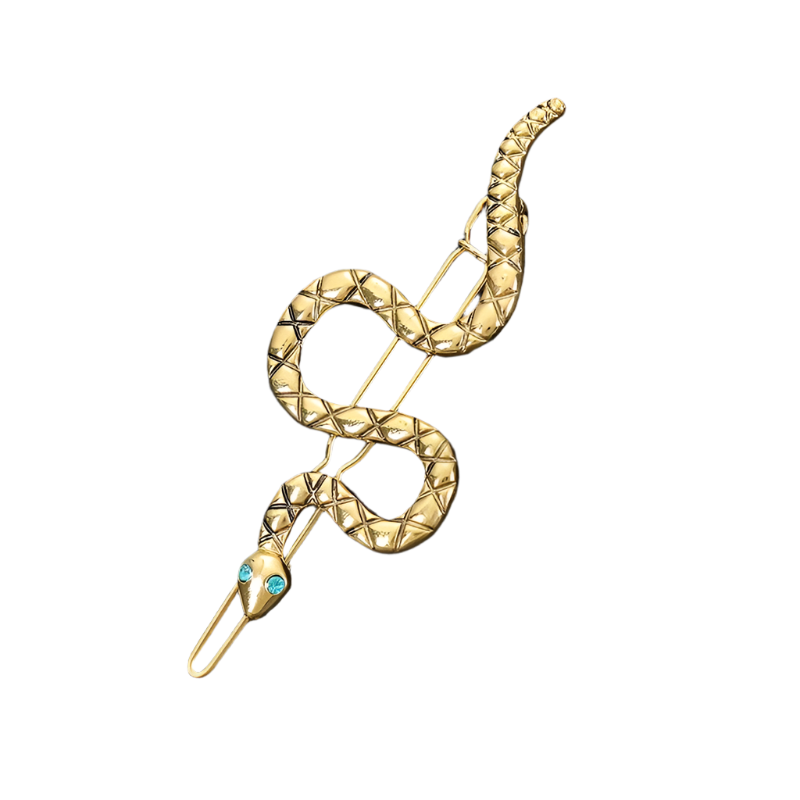 Luxurious snake-shaped metal hairpin with sparkling rhinestone details, designed for seductive evening styling Great! I've noticed this snake rhinestone hairpin complements your existing snake-themed collection, particularly your snake arm cuff and snake pattern sandals. Let me suggest some SEO optimization strategies to maximize its visibility:

