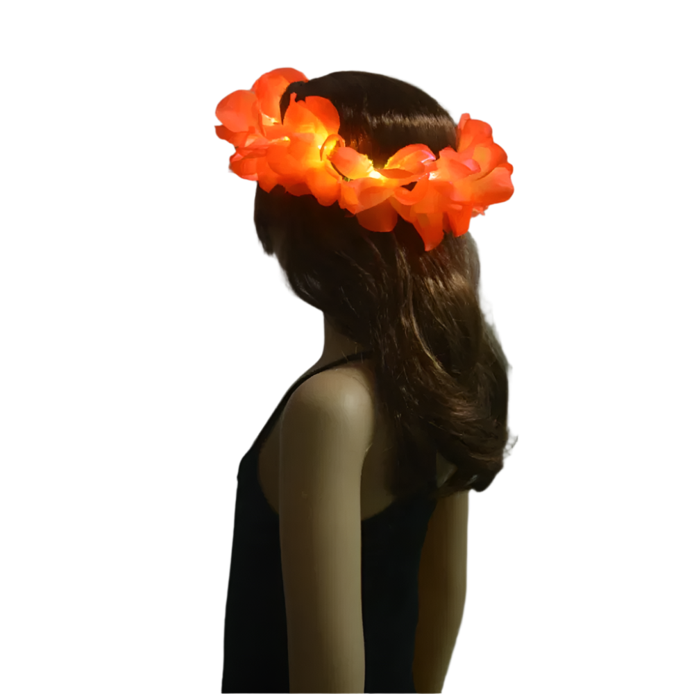 Women's LED Hawaiian Lei Headband | Vibrant & Fun Party Accessory